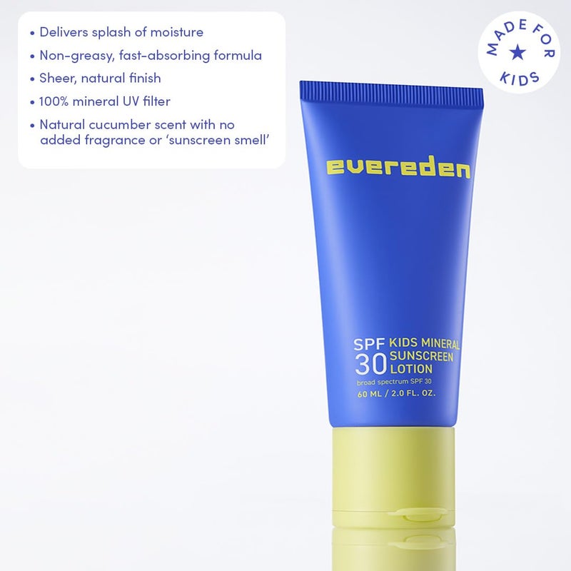 Evereden Premium Mineral Sunscreen SPF 30: Baby-Safe Whole-Family Mineral Sunblock Kids Love - Non-Nano Kids Sunscreen for Year-Round UVA & UVB Protection -Safe & Reef-Friendly - FSA Eligible - Image 3